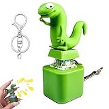 Lizard Keychain Sound, Lizard Button Keychain, Rechargeable Lizards Anxiety Relief Keychain Button Toy with Colorful Light & Sound, Portable Stress Reliever for Anxiety & Sensory Fun (1PC)