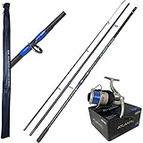 Lidsters Fishing Blue Ocean Sea Beach Fishing Rod 15ft 4.5m 3pc + Atlantic Blue 70 Reel