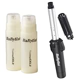 Babyliss 2583BU + 4580U Pro Cordless Portable Gas Combined 19mm Hair Styling Brush/Tong 2X Extra Free Energy Cells