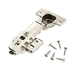 Neoteck Soft Close Cabinet Door Hinges 20 PCs 110 Degree Steel Kitchen Cabinet Cupboard Door Hinge Slow Shut Clip-On Plate 35mm for B&Q IKEA Mfi Wickes Other Types of Cabinets Door and Lift-Off Door