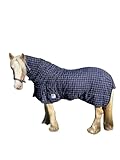 Horse Master Combo Stable Rug - 250g Heavyweight ‎600 Denier Breathable Winter Quilted Horse Outdoor Rug - Equestrian Fixed Neck Cover With Tail Flap