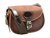 Real Leather Cartridge Bag 90 Capacity Ammo Shell Shooting Pouch Neo Brown Vintage