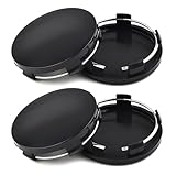 4 PCS Hub Centre Caps 56 mm, Universal ABS Plastic Wheel Hub Caps, Waterproof Wear-Resistant Center Cap for Alloy Wheels Black Rim Cover Replacement (Outer Diameter 60mm, Inner Diameter 56mm)