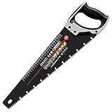 AIRAJ 450MM Hand Saw, 8TPI Fine Cutting Heavy Duty Pruning Saw, Unique Ω Type Chip Flutes, Comfortable Non-Slip Handle, Professional Pruning Saw for Garden Trimming