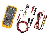 Fluke 87V Max True-RMS Digital Multimeter with Solar Test Lead Kit, CAT III 1000v Rated Multimeter, Waterproof and Dustproof IP67 Case, and MC4 Test Leads and Holster