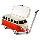 Volkswagen 26 Litre Cool Box on Wheels with Handle- Steel Roller Cooler Box - Official VW Camper Van Indoor & Outdoor Ice Chest for Camping, Picnics, Beach