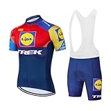 2025 Pro Team Cycling Jersey Set For Men,Breathable MTB Road Bike Shirt Paddad Bib Short Kits (L)