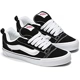 VANS KNU Skool Original Unisex Adult Fashion Sneakers Limited Edition 2025, Black White, 5.5 UK