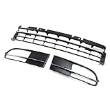 Artudatech Front Bumper Lower Grille + Fog Light Grill Fit for VW Beetle 2012-2016 with Chrome