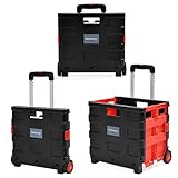 Rainberg Heavy Duty Folding Trolley Box Cart, Folding boot cart, Extra Large Size, Folds Flat, Capacity 35kg. (Large)