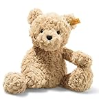 Steiff soft toy Jimmy Teddy Bear, cute cuddly toy with plastic eyes, children, boys & girls, Friends, plush animal 30 cm, light brown, 113505