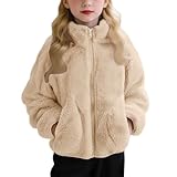 Gkojhj Kids Girls Winter Long Fleece Coat Hooded Puffer Jacket With Hood Thicken Down Coats Bodywarmer Parka Peacoat School Outfits Outerwear Cold Weather 2-11 Years