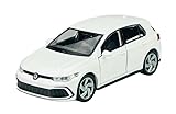 DROMADER Welly VW Volkswagen Golf 8 VIII GTI 5-Door White 8th Generation from 2019 Approx. 1/34-1/39 Metal Model Car Die Cast New in Box