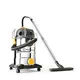 Vacmaster Wet & Dry Vacuum Cleaner 30L with Push Clean Filter. 240V L Class Industrial Dust Extractor. 1400W Motor, Power Take Off & HEPA 13 Filtration. For Commercial & Professional Use