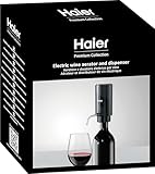 Haier Electric Wine Aerator & Dispenser, 2 in 1, Enhanced Flavor & Freshness, Serve with Speed and Perfection, Great Gift Option for Wine Lovers