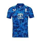 Castore Mens England ODI Shirt 2025 Adults Short Sleeve True Blue/Blue L