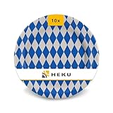 Heku Oktoberfest Decorative Paper Plates Pack of 10 23 cm - Disposable Plates Bavarian Decoration Easy Tidy Up - Party Tableware Oktoberfest Accessories Recyclable
