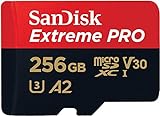 SanDisk 256GB Extreme PRO micro SD card + SD adapter, (For Smartphones, Action Cams, Drones, Speeds up to 200 MB/s) A2 App Performance + RescuePro Deluxe UHS-I, Class 10, U3,