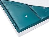 EU King Waterbed Mattress 5ft3 Dual Blue Vinyl Low Wave Reduction Foam Frame