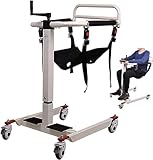 Vehicle-Mounted Height-Adjustable Wheelchair Lift Hoist for Shower & Toilet - Flip-Up Footrests