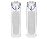 Germ Guardian True HEPA AC4825W2PK Air Purifier with UV Light Disinfectant Removes Germs Filters Allergies, Pollen, Smoke, Dust, Animal Smoke, Mould, Odours, 4-in-1 Air Purifier