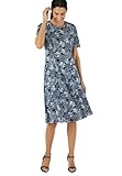 Damart - Jersey Dress, Navy Print, 42" inches