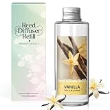SCENTORINI Vanilla Reed Diffuser Refill Oil 200ml – Warm Sweet Scent Refill for Reed Diffusers – Cozy Home Aroma for Living Room, Entryway, Bedroom & Relaxing Moments