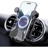 ICAILIN Mercedes Phone Holder for Mercedes Benz A/C Class, GLB/GLC, Audi A1,Mini Cooper, Reinforced Car Phone Holder Spring Clip for Round Air Vent, Circular Vent Cradle for iPhone Samsung