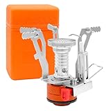 Camping Gas Stove, Portable Windproof Backpacking Stove Cooking Stoves 3000W Camping Stoves with Carry Box for Outdoor Cooking Hiking Travelling Fishing Picnic Trekking