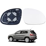 Hebstw side Mirror Glass,5N0 857 522, Right Side Heated Mirror Glass for VW Tiguan 2009 2008 2009 2010 2011-2017