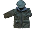 SHIRE CLASSICS BOYS TWEED SHOOTING JACKET COAT AND CAP (GREEN, 12-18 MONTHS JACKET)