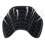 Motorcycle Passenger Seat Cushion, Foam Motorcycle Pillion Pad, 44x32x3cm, Breathable Shock-Absorbing, Non-Slip Thick Ergonomic Support for Women, Men, and Long Rides