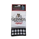Guinness - Waffle Tea Towel - Embroidered Logo - Black