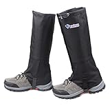 TRIWONDER Leg Gaiters Hiking Gators Waterproof Snow Walking Gaiters Adjustable Hiking Leg Cover for Climbing Hunting Skiing Backpacking Outdoors (Black, M)
