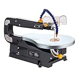 KATSU Tools Scroll Saw 16 Inch 85W with 45° Tiltable Metal Work Table for Mitre Cuts, Electric Fret Saw, Tool-Free Blade Change, for Woodworking, Hobby, Craft and DIY 100071