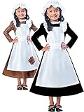 amscan (PLL) (9904321) Victorian Girl Fancy Dress Poor Maid Book Day Week Kids Childrens Child Costume (11-12 Years) [Pre004]