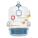 Ferplast Bird Cage REGINA Cage for Birds, Canaries, Budgies, Finches, Metal, Accessories Included Rotating Feeders Perches, 32.5 x 32.5 x h 49 cm.
