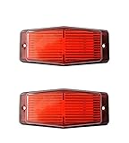 2 PCS Amber Double Burner Pole Marker LED Light Lamp Retro For Scania Truck Lorry