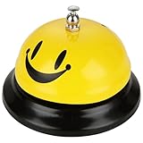 ASelected Counter Bell Calling Bell Reception Service Bell 8.5Cm Desk Bell For Hotels Schools Restaurants Reception Areas Hospitals Kitchen And Bars Yellow