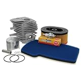 RedPart Rebuild Service Kit Compatible with Partner K650 - Cylinder & Piston Kit, Genuine Spark Plug, Air Filter, Foam Filter