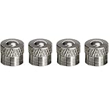 Premium Metal Car Dust Valve Stem Caps, Set of 4 - Rust-Resistant, Durable Tire Valve Covers for Cars, Trucks, Motorcycles - Protects Against Dirt, Dust, Moisture, Debris, Universal Fit