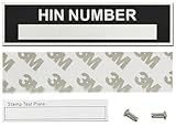 Hull HIN Number Plate Hin Plate Replacement, Engraved Trailer Vin Plates Boat Hull Plate Aluminum Vin Plate for Trailers, Vin Number Plate Replacement Outdoor Vin Tag