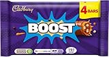 Cadbury Boost Original Chocolate Bars Filled With Biscuit & Cocoa With Chewy Caramel & Cadbury Milk Chocolate, Multipack of 4 x 37 g Bars (Pack of 1)