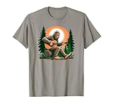Bigfoot Playing Classical Guitar Sasquatch Big Foot Vintage T-Shirt
