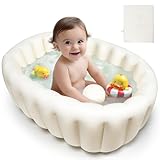 Inflatable Baby Bath Tub - Foldable, Collapsible Travel Bathtub for Toddlers and Newborns 0-12 Months - Support for Boys and Girls