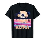 Retro Kona Hawaii Souvenir Surf T-Shirt