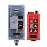 Dump Trailer Remote, 12-24V4 Buttons Single Speed Industrial Wireless Radio Crane Remote Control Switches Winches Hoist Track Crane Lift Control(Grijs,AC DC12-24V)