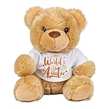 Getagift World's Best Auntie Funny Aunt Birthday Idea Soft Toy Teddy Bear For Boy Or Girl.