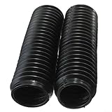ZiStarlilife Motorcycle Front Fork Rubber Gaiters Boots 245X58x39mm, Shock Absorber Dust Cover, For CQR Motorbike Suspension Protection 3 Pleats Bottom Vent