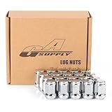 GAsupply 1/2"- 20 Wheel Chrome Lug Nuts Closed End Bulge Acorn Lug Nuts Cone Seat 1.38" 35mm Tall 3/4" 19mm Hex, Compatable with Dodge Nitro RAM,Ford F-150 Mustang,Jeep TJ Wrangler